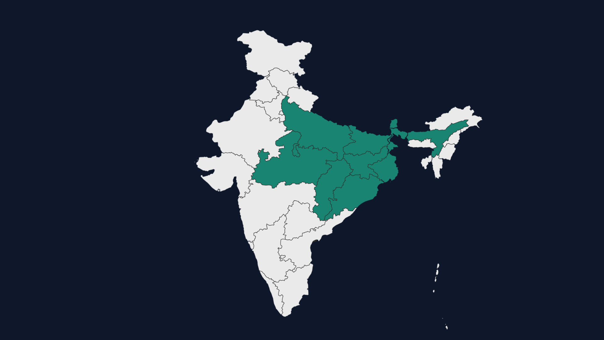 India Map - Service Areas